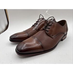 NEW Guess Men's Shelly Cap Toe Oxford Formal  Dress Shoes Size 9 BROWN.